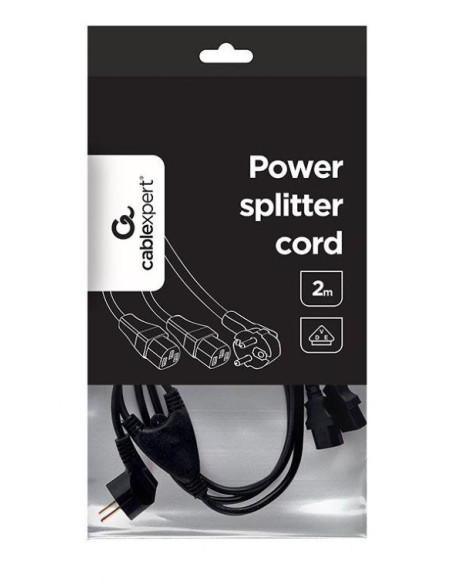 CABLE POWER SPLITTER VDE 2M/PC-186-ML6 GEMBIRD CABLE POWER SPLITTER VDE 2M/PC-186-ML6 GEMBIRD