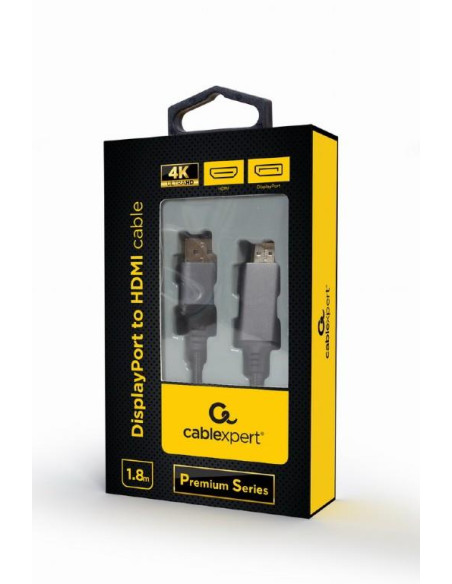 CABLE DISPLAY PORT TO HDMI/1.8M CC-DP-HDMI-4K-6 GEMBIRD CABLE DISPLAY PORT TO HDMI/1.8M CC-DP-HDMI-4K-6 GEMBIRD