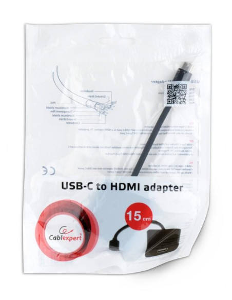 I/O ADAPTER USB-C TO HDMI/A-CM-HDMIF-01 GEMBIRD I/O ADAPTER USB-C TO HDMI/A-CM-HDMIF-01 GEMBIRD