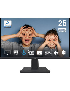 LCD Monitor, MSI, PRO MP251, 24.5", Business, Panel IPS, 1920x1080, 16:9, 100 Hz, 1 ms, Speakers, Colour Black, PROMP251