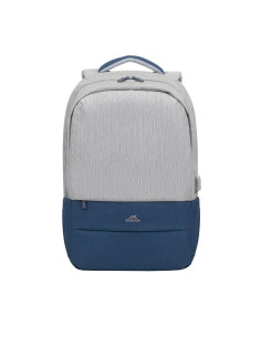 NB BACKPACK ANTI-THEFT 17.3"/7567 GREY/DARK BLUE RIVACASE