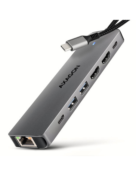 I/O HUB USB-C 7IN1 DUAL 4K/0.15M HMC-7HX2 AXAGON