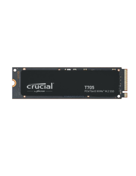 SSD, CRUCIAL, T705, 4TB, M.2, PCIe Gen5, NVMe, Write speed 12600 MBytes/sec, Read speed 14100 MBytes/sec, TBW 2400 TB, CT4000T7