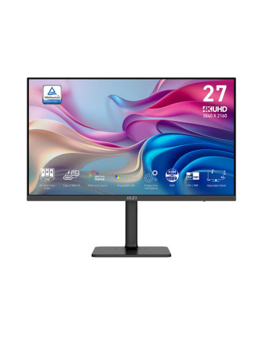 LCD Monitor, MSI, MODERN MD272UPHG, 27", Business/4K, Matte, Panel IPS, 3840x2160, 16:9, 60Hz, 4 ms, Speakers, Colour Black, MO