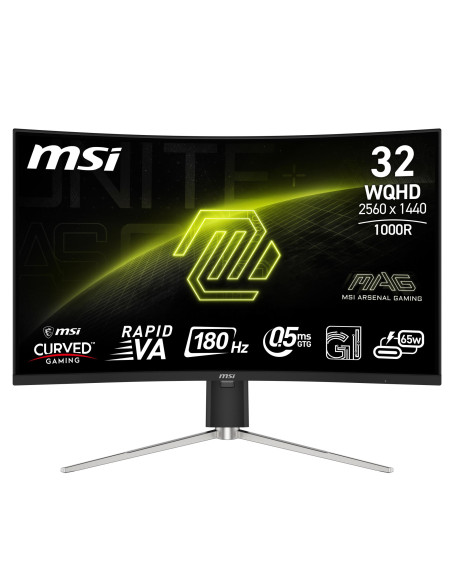 LCD Monitor, MSI, MAG 325CQRF QD E2, 31.5", Gaming/Curved, Panel VA, 2560x1440, 16:9, 180 Hz, 0.5 ms, Colour Black, MAG325CQRFQ