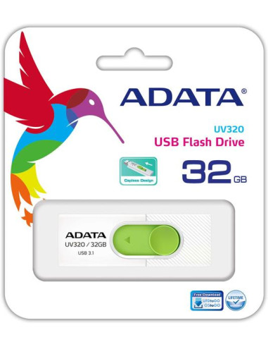 MEMORY DRIVE FLASH USB3.1 32GB/WHITE AUV320-32G-RWHGN ADATA