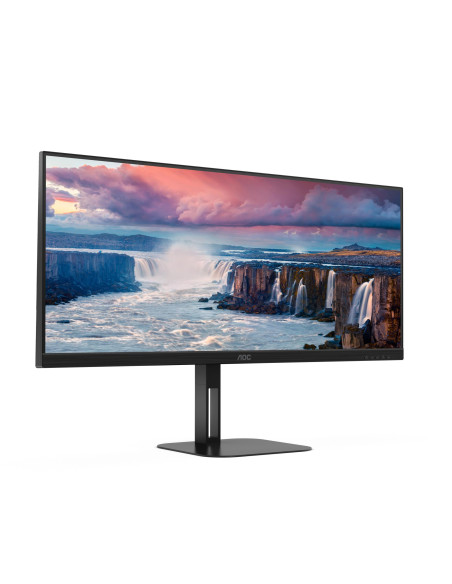 LCD Monitor, AOC, 34 ", 3440 x 1440 pixels, UltraWide Quad HD, Native aspect ratio 21:9, LCD, Flat, U34V5C/BK