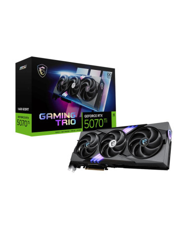 Graphics Card, MSI, NVIDIA GeForce RTX 5070 Ti, 16 GB, GDDR7, 256 bit, PCIE 5.0 16x, Dual Slot Fansink, 1xHDMI, 3xDisplayPort, 