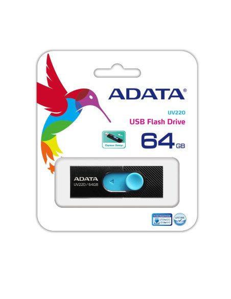 MEMORY DRIVE FLASH USB2 64GB/BLUE AUV220-64G-RBKBL ADATA