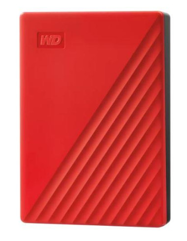 External HDD, WESTERN DIGITAL, My Passport, 6TB, USB 2.0, USB 3.2, Colour Red, WDBR9S0060BRD-WESN