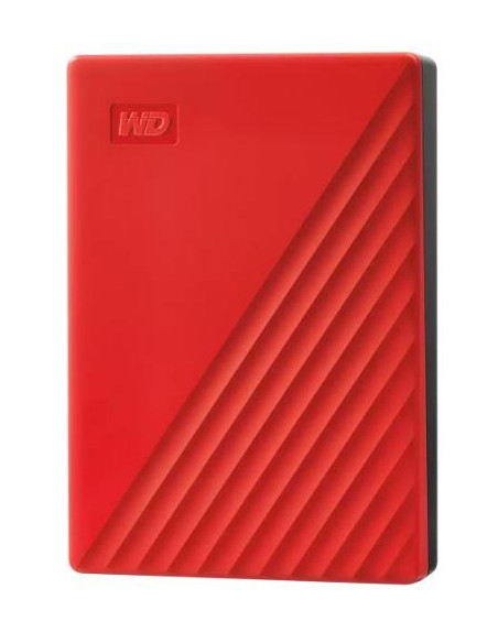 External HDD, WESTERN DIGITAL, My Passport, 6TB, USB 2.0, USB 3.2, Colour Red, WDBR9S0060BRD-WESN