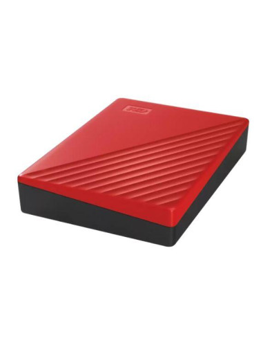External HDD, WESTERN DIGITAL, My Passport, 6TB, USB 2.0, USB 3.2, Colour Red, WDBR9S0060BRD-WESN