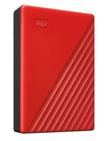 External HDD, WESTERN DIGITAL, My Passport, 6TB, USB 2.0, USB 3.2, Colour Red, WDBR9S0060BRD-WESN