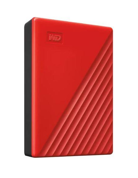 External HDD, WESTERN DIGITAL, My Passport, 6TB, USB 2.0, USB 3.2, Colour Red, WDBR9S0060BRD-WESN