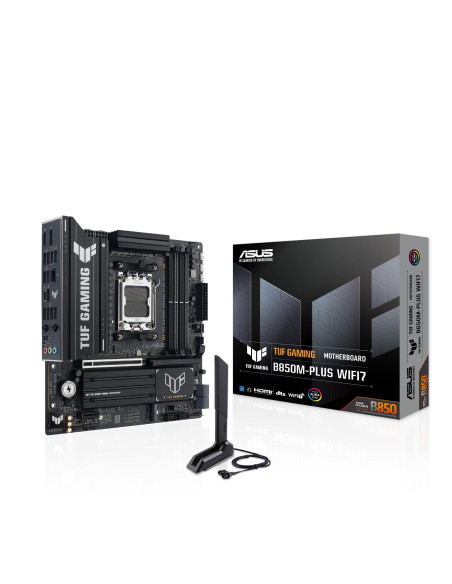 Mainboard, ASUS, AMD B850, SAM5, Micro-ATX, Memory DDR5, Memory slots 4, GAMINGB850M-PLUSWIFI7