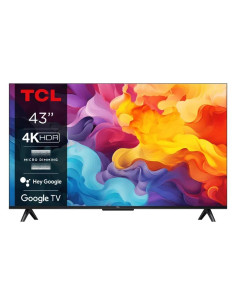 TV Set, TCL, 43", 4K/Smart, 3840x2160, Wireless LAN, Bluetooth, Google TV, 43V6B