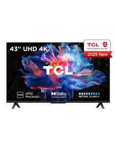 TV Set, TCL, 43 ", 4K Ultra HD, 3840 x 2160 pixels, Flat, 16:9, DLED, 43V6C