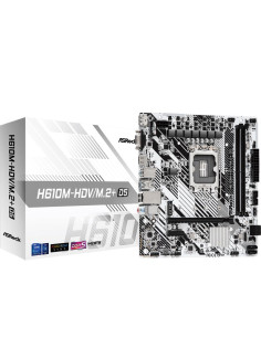 Mainboard, ASROCK, Intel H610, LGA1700, Micro-ATX, Memory DDR5, Memory slots 2, 1xPCI-Express 3.0 1x, 1xPCI-Express 4.0 16x, 1x