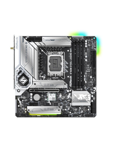 Mainboard, ASROCK, Intel B760 Express, LGA1700, Micro-ATX, Memory DDR5, Memory slots 4, 1xPCI-Express 4.0 1x, 1xPCI-Express 5.0