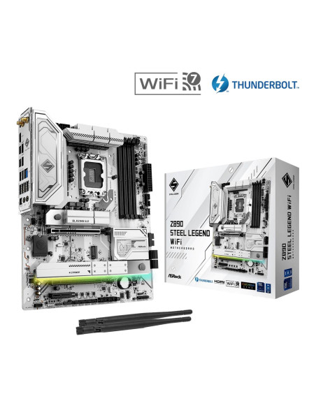 Mainboard, ASROCK, Intel Z890, LGA1851, ATX, Memory DDR5, Memory slots 4, Z890STEELLEGENDWIFI