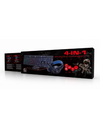 KEYBOARD USB GAMING KIT ENG/GHOST GGS-UMGL4-02 GEMBIRD