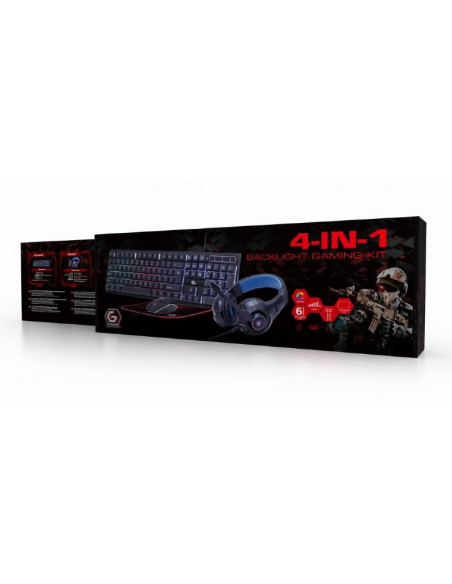 KEYBOARD USB GAMING KIT ENG/GHOST GGS-UMGL4-02 GEMBIRD