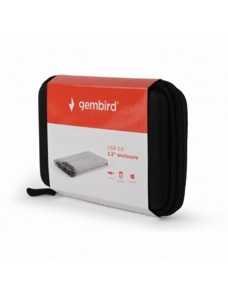 HDD CASE EXT. USB3 2.5"/TRANSPARENT EE2-U3S9-6 GEMBIRD