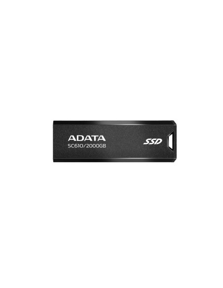 External SSD, ADATA, SC610, 2TB, USB 3.2, Write speed 500 MBytes/sec, Read speed 550 MBytes/sec, SC610-2000G-CBK/RD