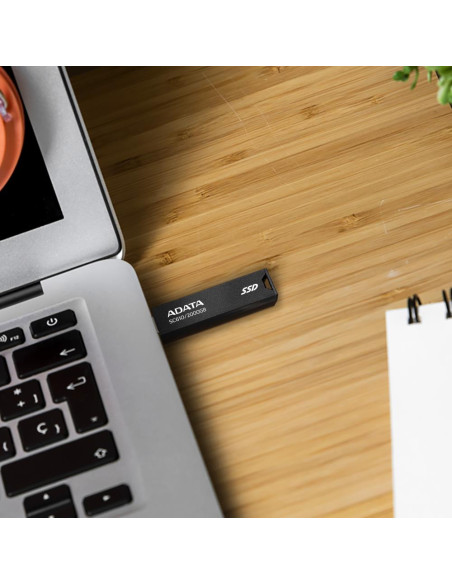 External SSD, ADATA, SC610, 2TB, USB 3.2, Write speed 500 MBytes/sec, Read speed 550 MBytes/sec, SC610-2000G-CBK/RD