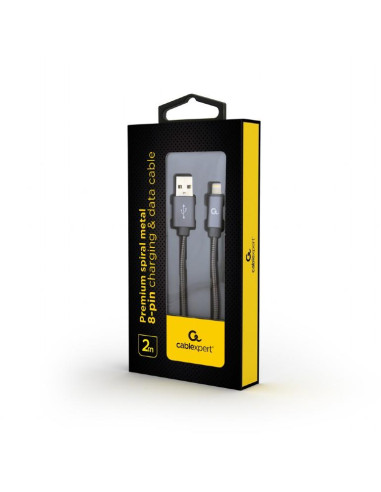 CABLE LIGHTNING TO USB2 2M/CC-USB2S-AMLM-2M-BG GEMBIRD
