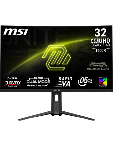 LCD Monitor, MSI, MAG 321CUPDF, 31.5", Gaming/Curved/4K, Panel VA, 3840x2160, 16:9, 160 Hz, 0.5 ms, MAG321CUPDF