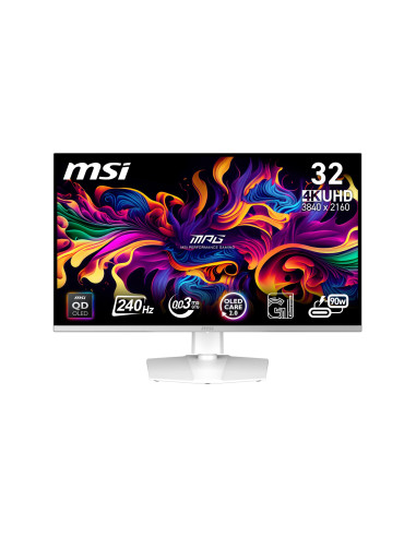 Monitor, MSI, MPG 321URXW QD-OLED, 31.5", Gaming/4K, Panel QD-OLED, 16:9, 240 Hz, 0.03 ms, MPG321URXWQD-OLED