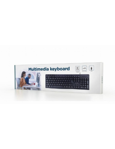 KEYBOARD MULTIMEDIA USB ENG/BLACK KB-UM-107 GEMBIRD