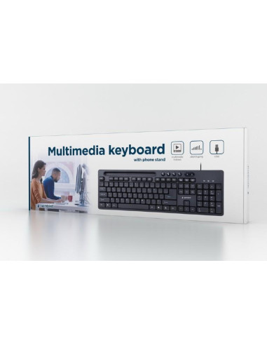 KEYBOARD MULTIMEDIA USB ENG/BLACK KB-UM-108 GEMBIRD