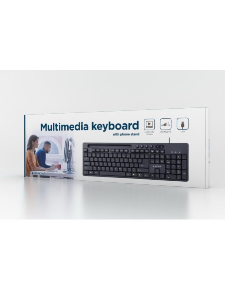 KEYBOARD MULTIMEDIA USB ENG/BLACK KB-UM-108 GEMBIRD