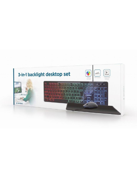 KEYBOARD +MOUSE USB ENG/KBS-UML-01 GEMBIRD