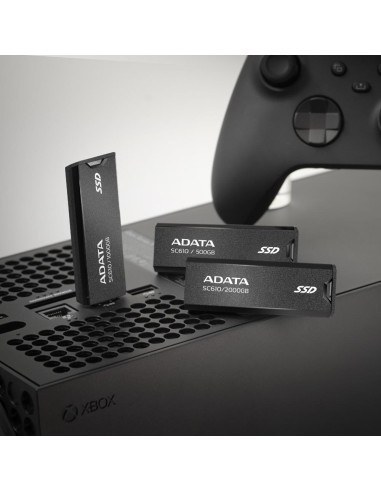 External SSD, ADATA, SC610, 1TB, USB 3.2, Write speed 500 MBytes/sec, Read speed 550 MBytes/sec, SC610-1000G-CBK/RD