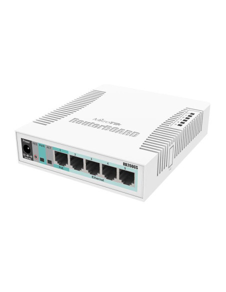 Switch, MIKROTIK, CSS106-5G-1S, Desktop/pedestal, 5x10Base-T / 100Base-TX / 1000Base-T, 1xSFP, CSS106-5G-1S