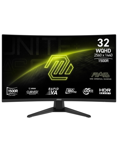 LCD Monitor, MSI, MAG 321CQF E18, 31.5", Gaming/Curved, Panel VA, 2560x1440, 16:9, 180 Hz, 0.5 ms, MAG321CQFE18