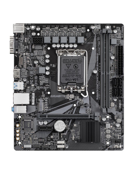 Mainboard, GIGABYTE, Intel H610, LGA1700, Micro-ATX, Memory DDR4, Memory slots 2, 1xPCI-Express 3.0 1x, 1xPCI-Express 4.0 16x, 