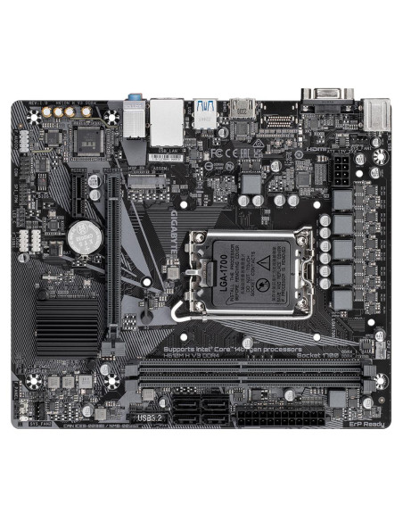 Mainboard, GIGABYTE, Intel H610, LGA1700, Micro-ATX, Memory DDR4, Memory slots 2, 1xPCI-Express 3.0 1x, 1xPCI-Express 4.0 16x, 
