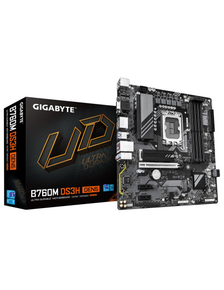 Mainboard, GIGABYTE, Intel B760 Express, LGA1700, Micro-ATX, Memory DDR5, Memory slots 4, B760MDS3HGEN5