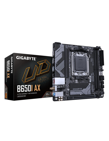 Mainboard, GIGABYTE, AMD B650, SAM5, Mini-ITX, Memory DDR5, Memory slots 2, B650IAX1.1
