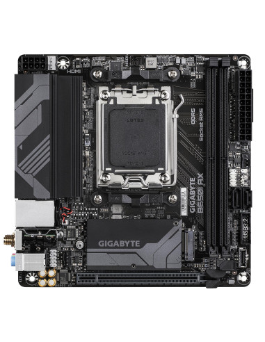 Mainboard, GIGABYTE, AMD B650, SAM5, Mini-ITX, Memory DDR5, Memory slots 2, B650IAX1.1