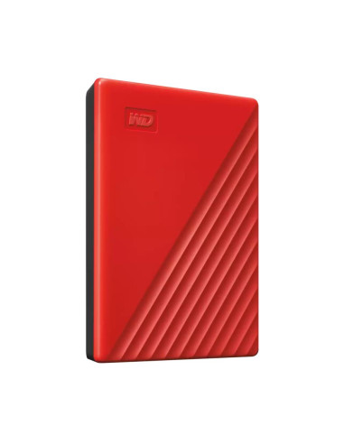 External HDD, WESTERN DIGITAL, My Passport, 2TB, USB 2.0, USB 3.0, USB 3.2, Colour Red, WDBYVG0020BRD-WESN