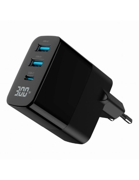 CHARGER USB 30W 3PORT/TA-UC-PDQC30LCD-BK-02 GEMBIRD