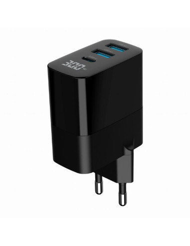 CHARGER USB 30W 3PORT/TA-UC-PDQC30LCD-BK-02 GEMBIRD