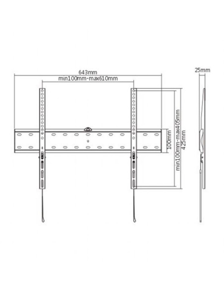 TV SET ACC WALL MOUNT 37-70"/WM-70F-01 GEMBIRD