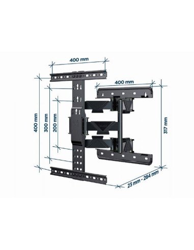 TV SET ACC WALL MOUNT 32-65"/WM-65ST-01 GEMBIRD