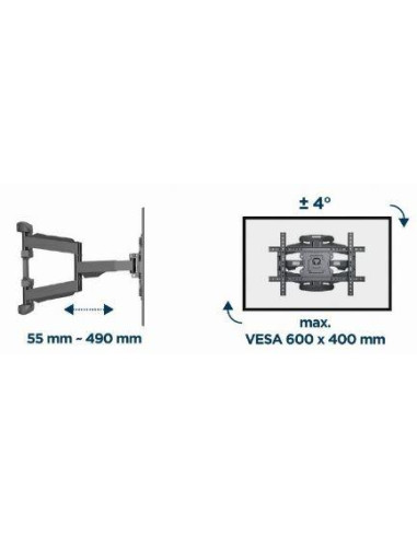 TV SET ACC WALL MOUNT 32-75"/WM-75ST-02 GEMBIRD